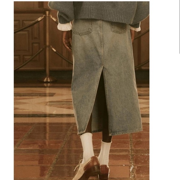 NEW THE GREAT. column skirt in monterey wash NWT SZ 29 - Picture 4 of 9